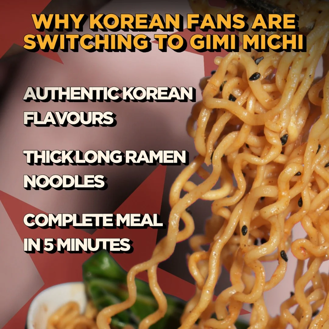 Gimi Michi Korean Kimchi & Fire Twin Duo Box - 2 Kimchi + 2 Spiiicy Korean Ramen - 4 x 100 grams - Image 5